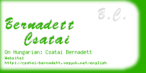 bernadett csatai business card